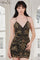 Cocktail Dresses Short Fitted Homecoming Cocktail Dress Black Gold