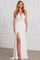 Prom Dresses Prom Long Fitted Corset Formal Slit Dress Ivory