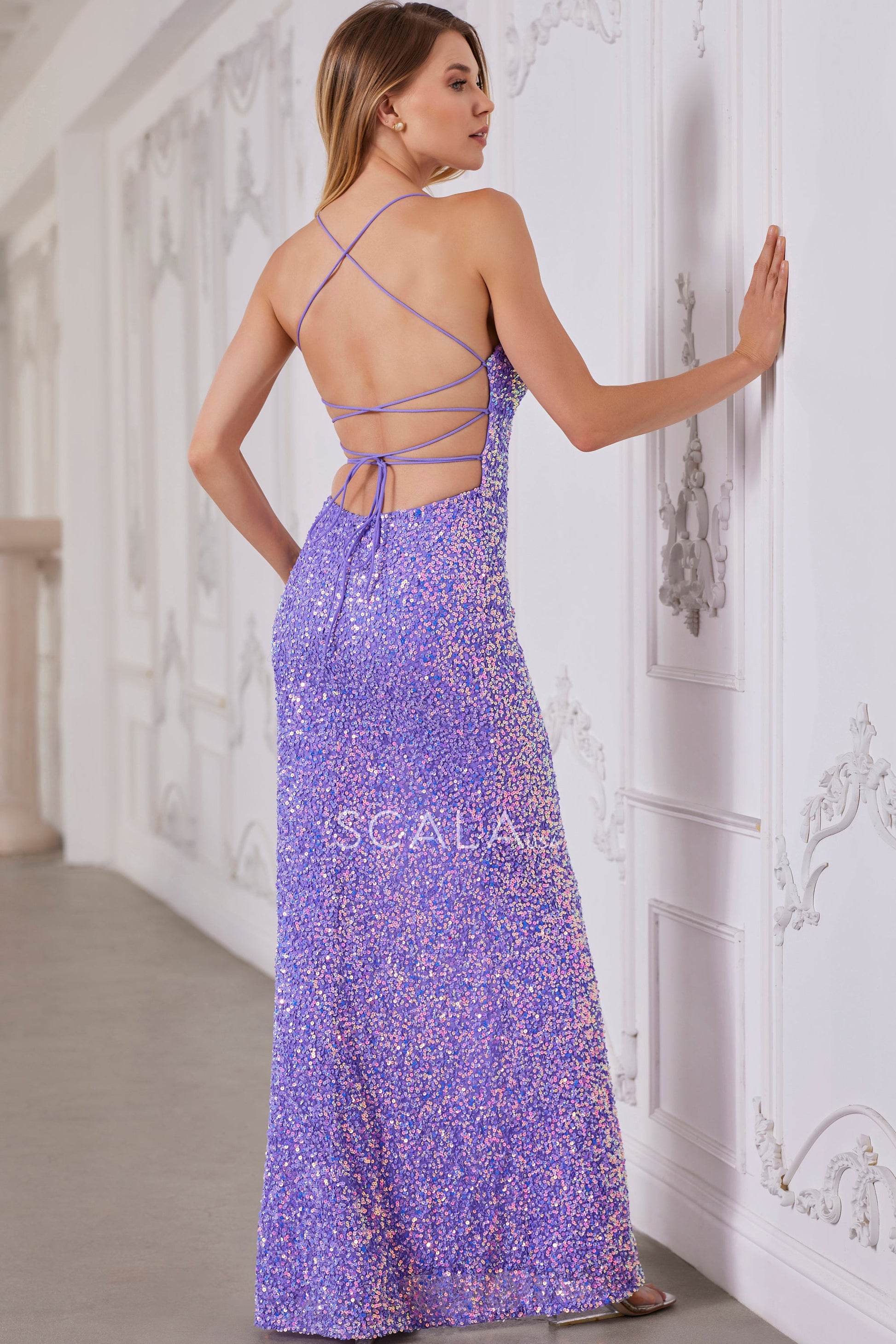 Prom Dresses Prom Slit Fitted Long Formal Evening Dress Orchid