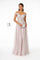Sheer Bodice Mesh A-Line Long Prom Dress - The Dress Outlet Elizabeth K