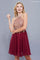 Short Halter Neck Keyhole Prom Cocktail Dress - The Dress Outlet Nox Anabel
