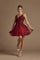Short Homecoming Spaghetti Strap Cocktail Dress - The Dress Outlet