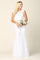 Simple Long Cap Sleeve Belted Lace Wedding Dress - The Dress Outlet