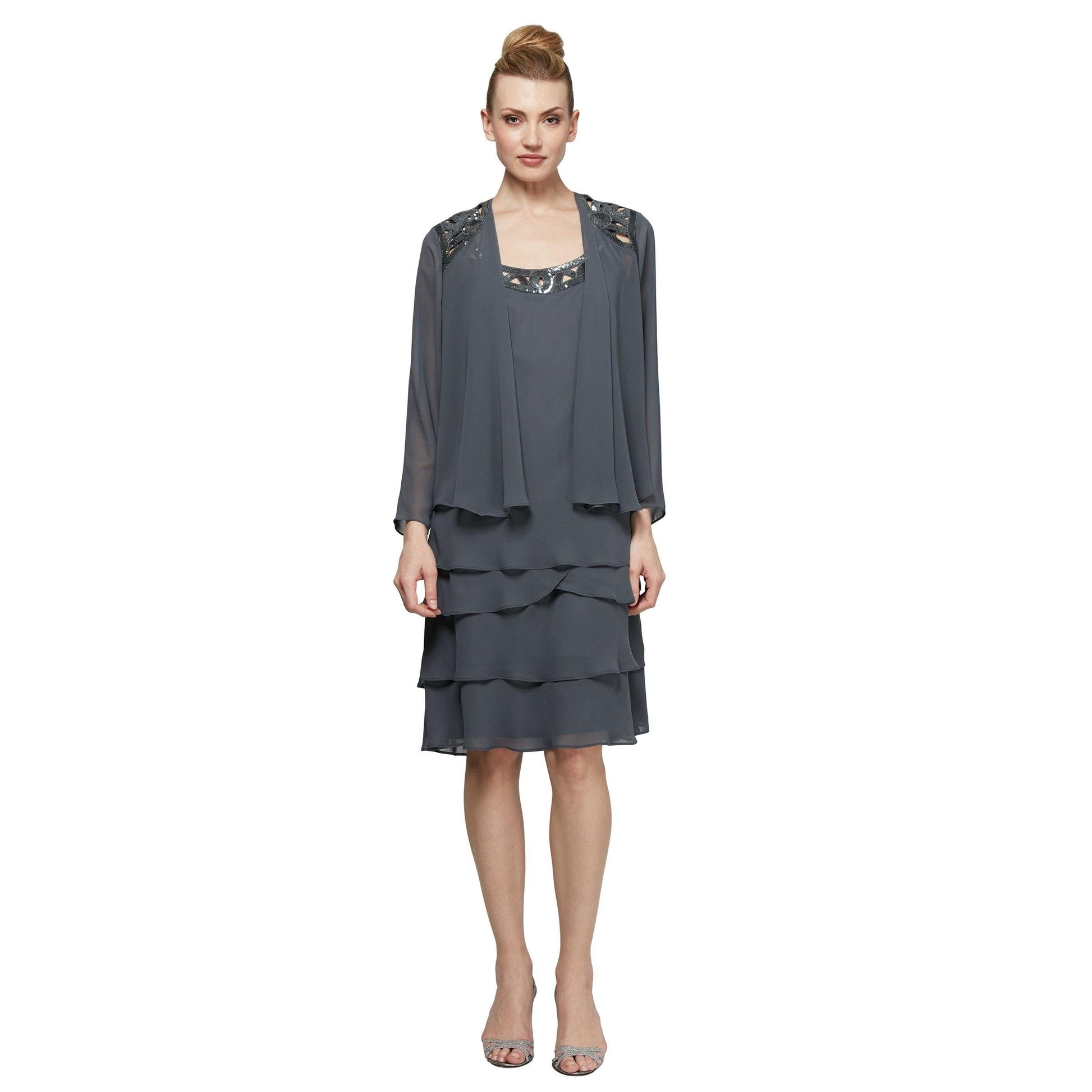 SL Fashions Mother of the Bride Short Dress 110692 - The Dress Outlet