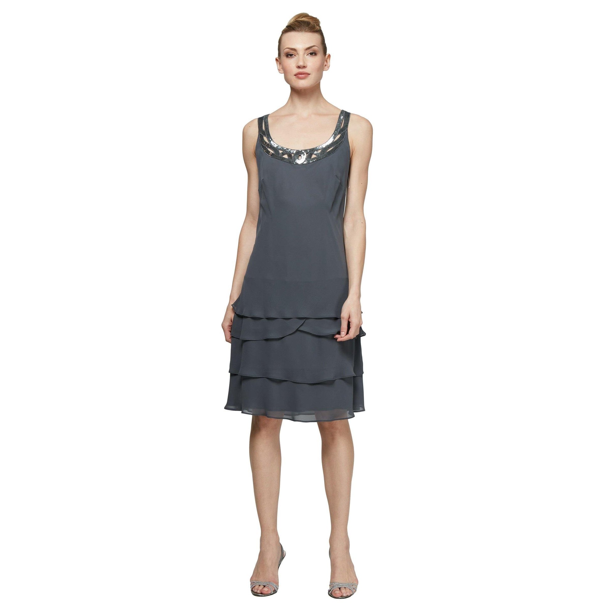 SL Fashions Mother of the Bride Short Dress 110692 - The Dress Outlet