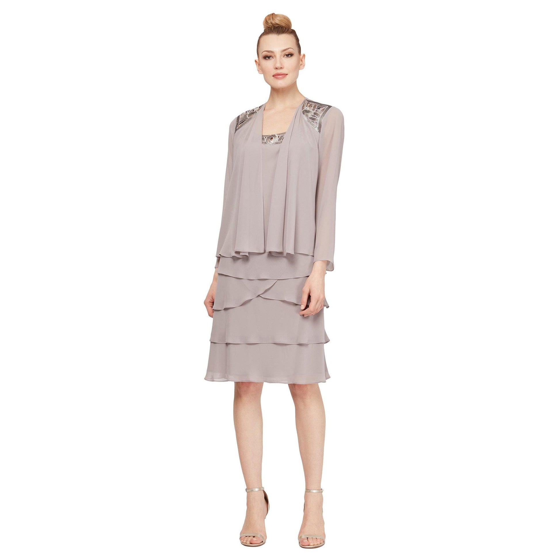 SL Fashions Mother of the Bride Short Dress 110692 - The Dress Outlet