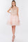 Sleeveless Glitter Short A Line Dress Sale - The Dress Outlet