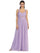 Sleeveless Long Bridesmaids Mesh Dress - The Dress Outlet