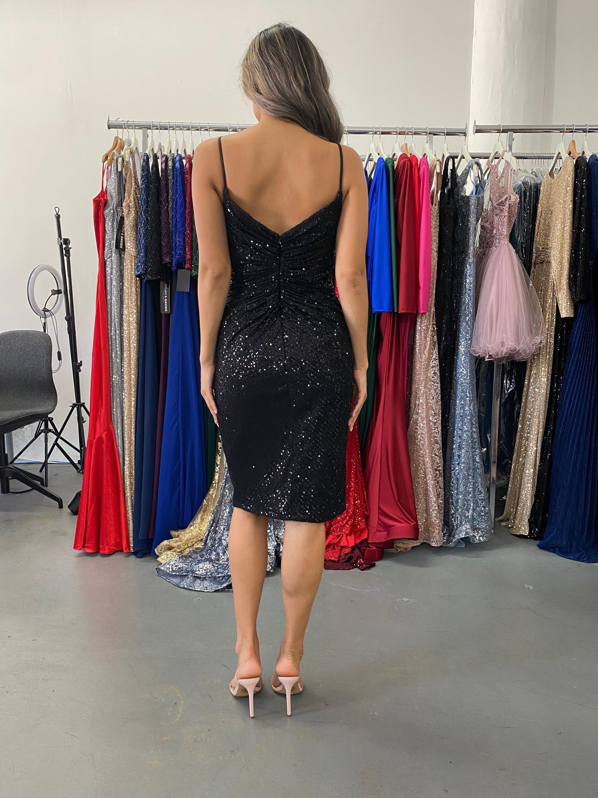 Spaghetti Straps Short Cocktail Dress Sale - The Dress Outlet