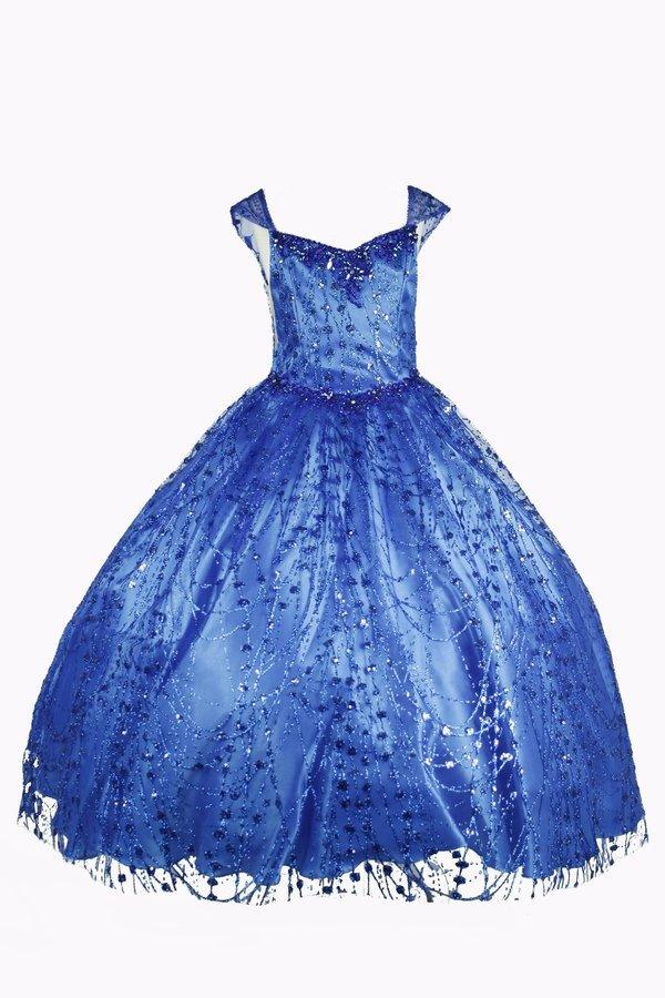 Sweetheart Bodice Long Flower Girl Dress - The Dress Outlet