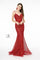 Sweetheart Ruched Glitter Mesh Long Dress - The Dress Outlet Elizabeth K