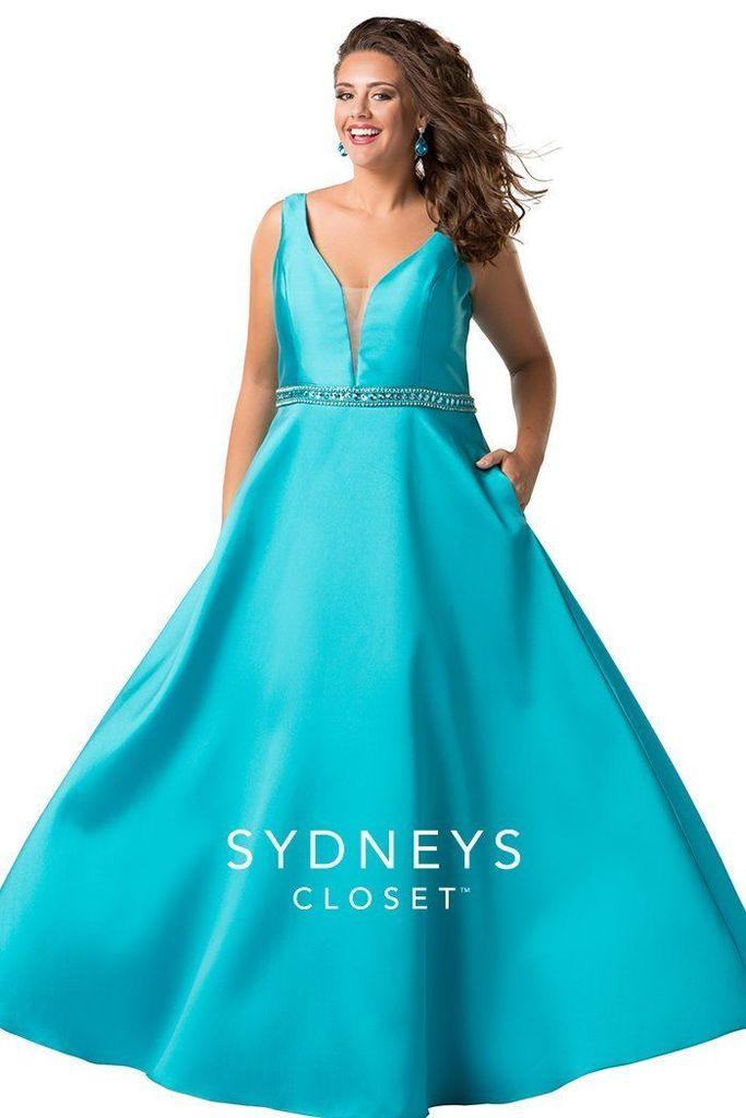 Sydneys Closet Long Evening Gown Prom Dress - The Dress Outlet Sydneys Closet