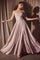 Prom Dresses Glitter Long Formal A Line Prom Gown Dusty Rose