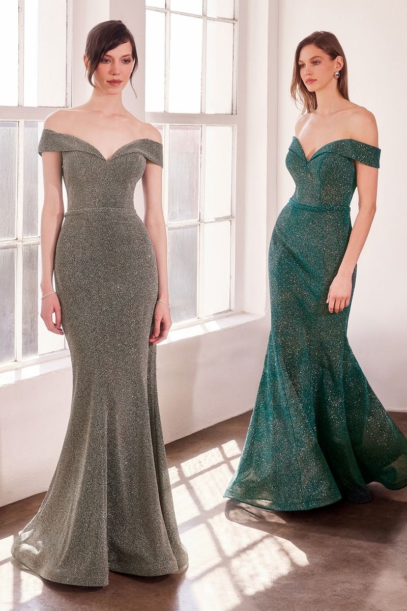 Prom Dresses Long Mermaid Formal Glitter Prom Dress Silver