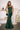 Prom Dresses Beaded Long Formal Fitted Slit Prom Dress Emerald