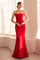 Prom Dresses Fitted Long Formal Evening Gown Red