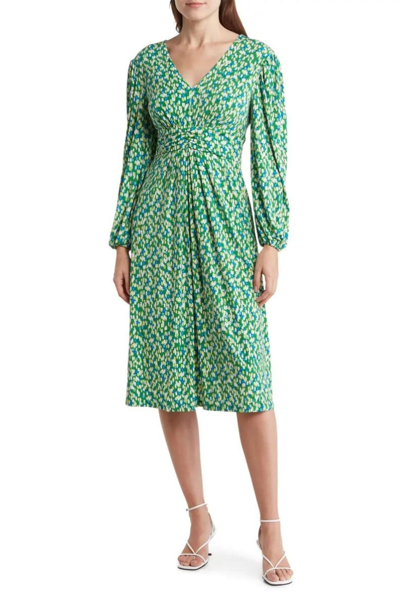 Cocktail Dresses Short Cocktail Midi Length Dress Green Blue