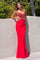Prom Dresses Long Beaded Formal Mermaid Prom Dress Red