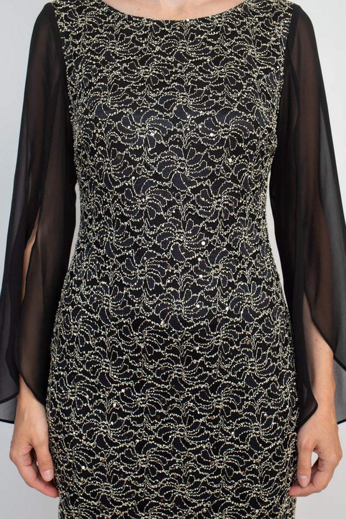 Cocktail Dresses Short Fitted Sequined Lace Cocktail Dress Gold