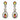 Tear Drop Shaped Clear Diamante Dangle Earrings - The Dress Outlet