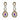 Teardrop Shaped Rhinestone Clear Diamante Earrings - The Dress Outlet