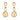 Teardrop Shaped Rhinestone Clear Diamante Earrings - The Dress Outlet
