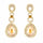 Teardrop Shaped Rhinestone Clear Diamante Earrings - The Dress Outlet
