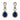 Teardrop Shaped Rhinestone Clear Diamante Earrings - The Dress Outlet