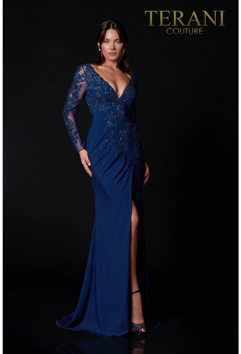 Terani Couture Long Sleeve Formal Dress 2111M5275 - The Dress Outlet