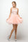 Cocktail Dresses Short Lace Applique Cocktail Dress Blush