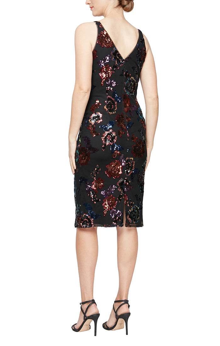 Alex Evenings J196921 Sleeveless Midi Cocktail Dress