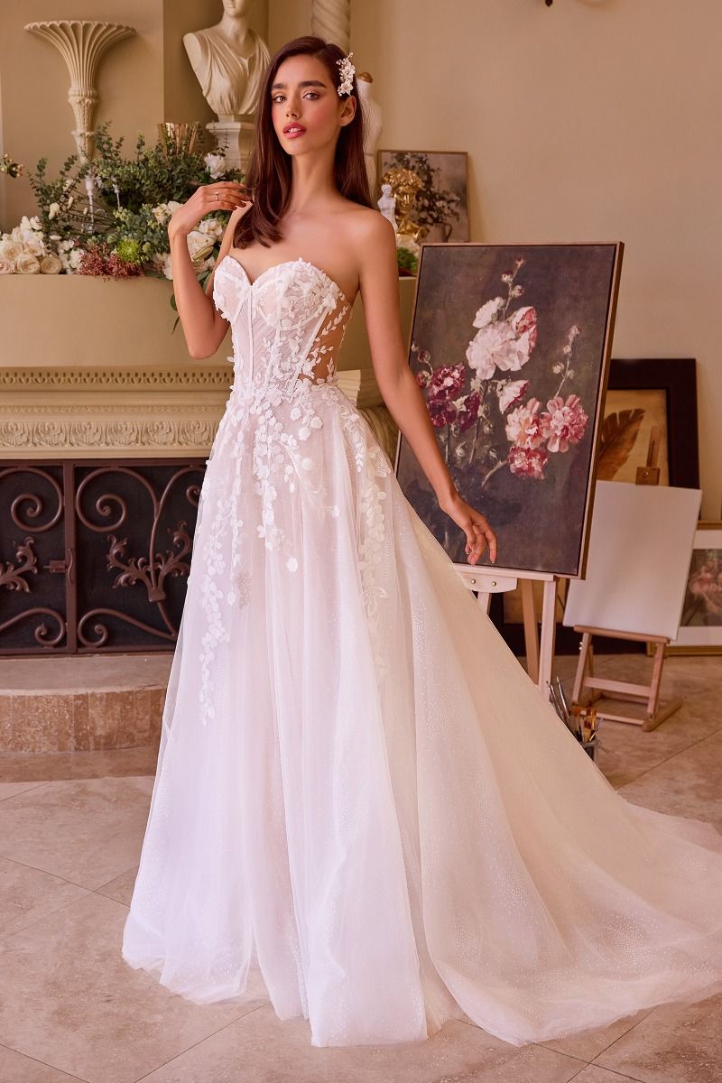 Wedding Dresses Long Bridal Gown A Line Lace Wedding Dress Off White
