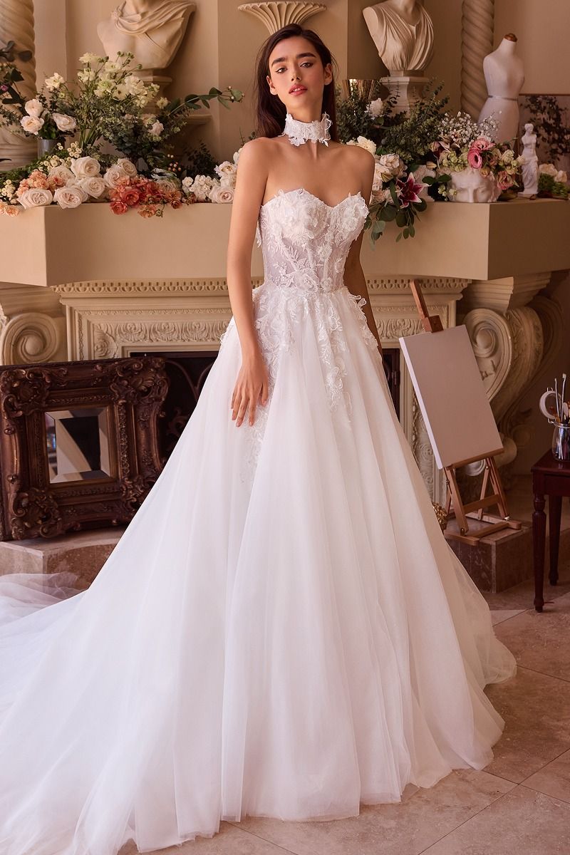 Wedding Dresses Lace Ball Gown Long Wedding Dress Off White