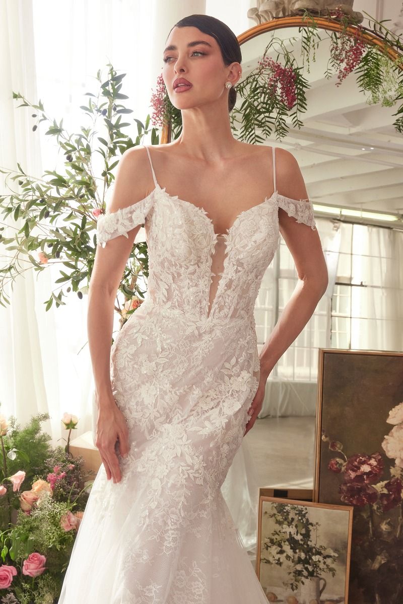 Wedding Dresses Long Bridal Gown Mermaid Lace Wedding Dress Off White