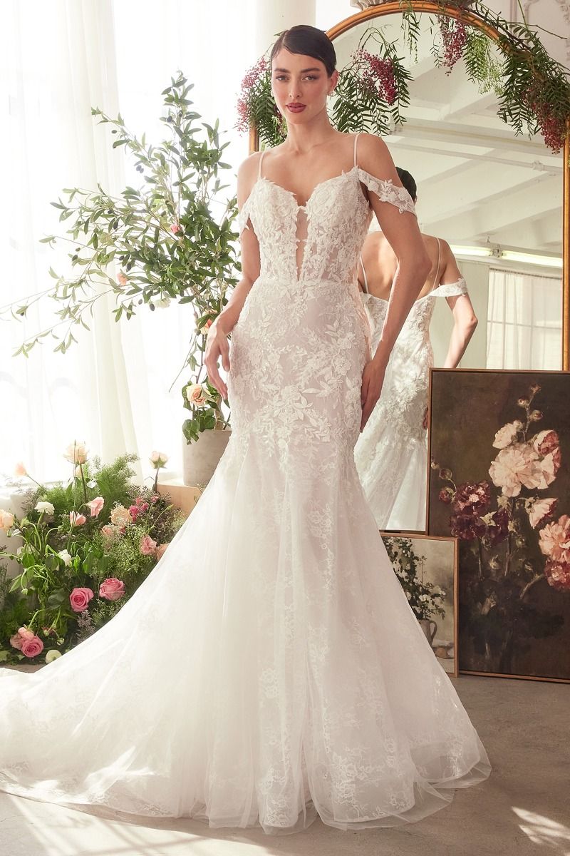 Wedding Dresses Long Bridal Gown Mermaid Lace Wedding Dress Off White