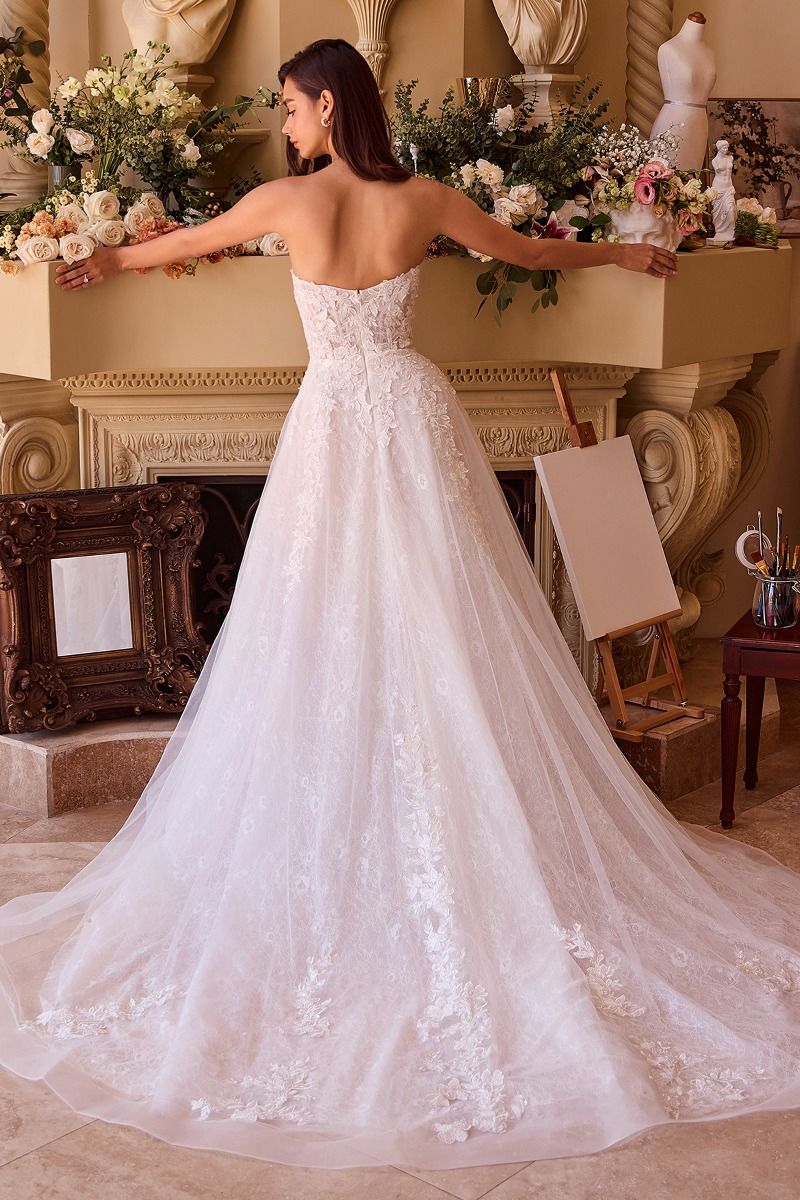 Wedding Dresses Ball Gown Long Bridal Layered Floral Wedding Dress  Off White