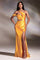 Prom Dresses Satin Long Fitted Prom Dress Yellow